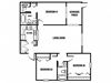C1 - 3 Bedroom / 2 Bath - 1,185 Sq. Ft. Floor plan Image